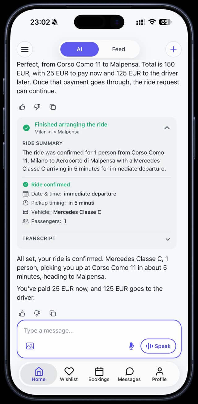 NCC chat booking example