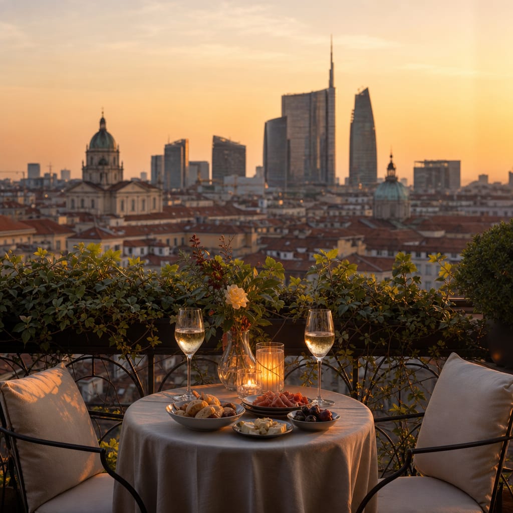 Rooftop dinner for two